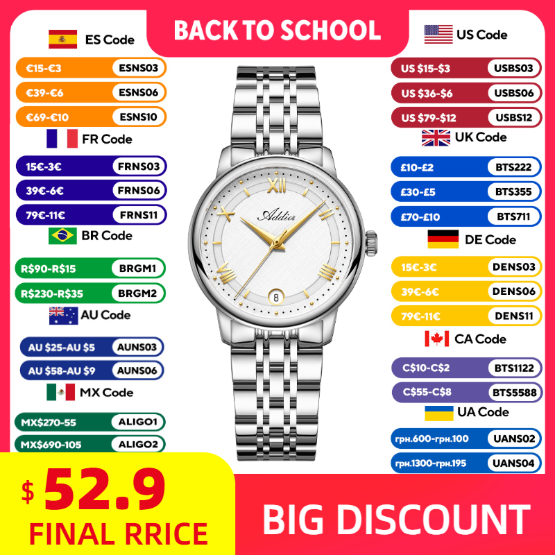 Luxury Watch Gift Box - ADDIES Elegant Quartz Ladies Watches Luxury