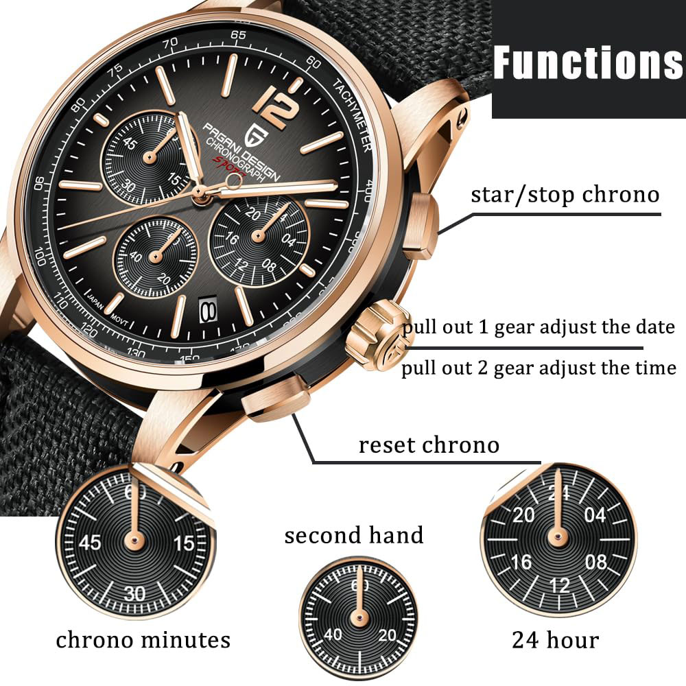 Luxury Watch Maker - PAGANI DESIGN New Mens Watch 41mm