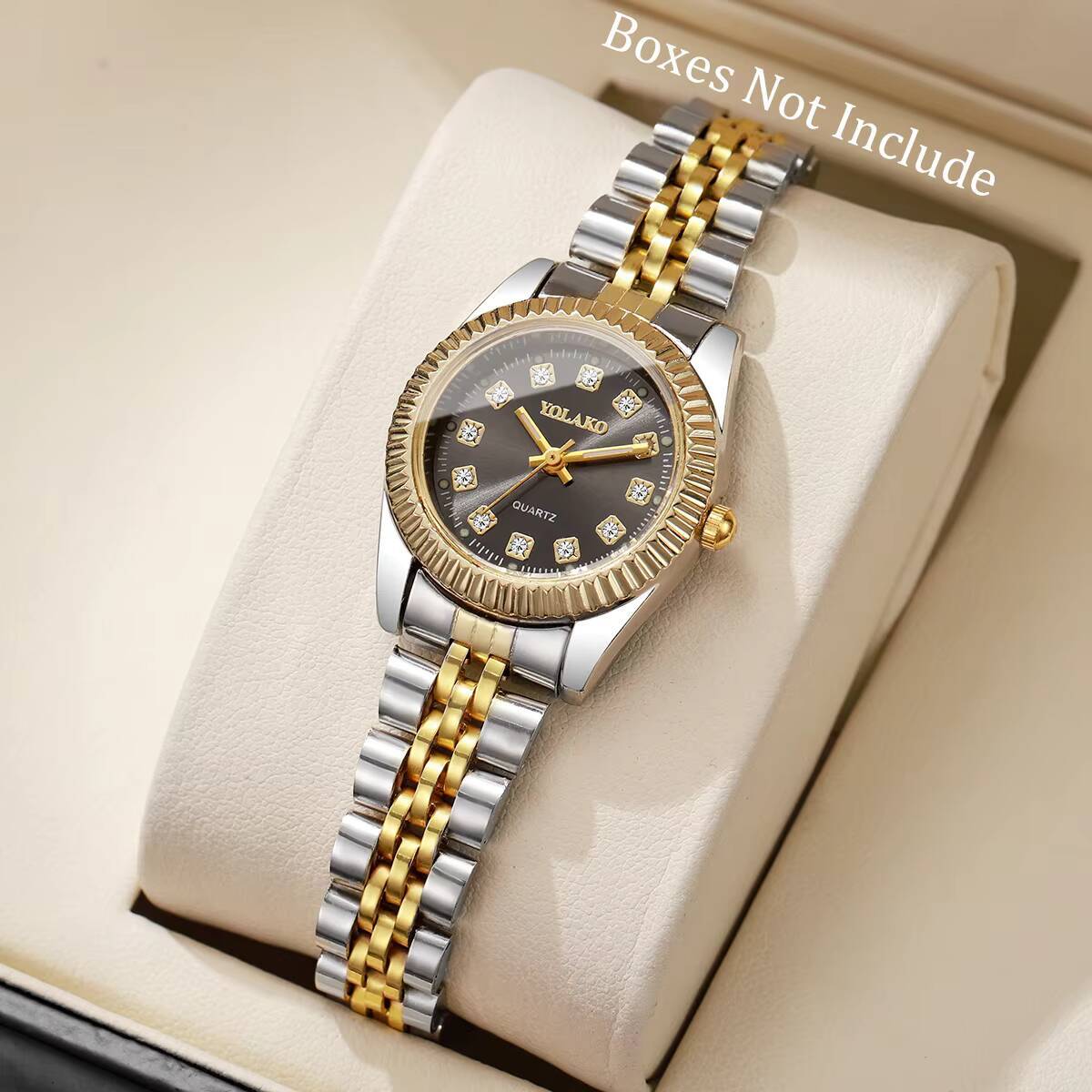 Luxury Watch Gift Box - Fashion Rhinestone Women Quartz Watch Luxury