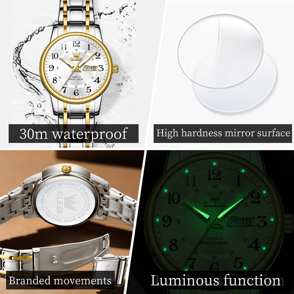 OLEVS 2891 Luxury Brand Fashio - Luxury Watch Green recension och pris