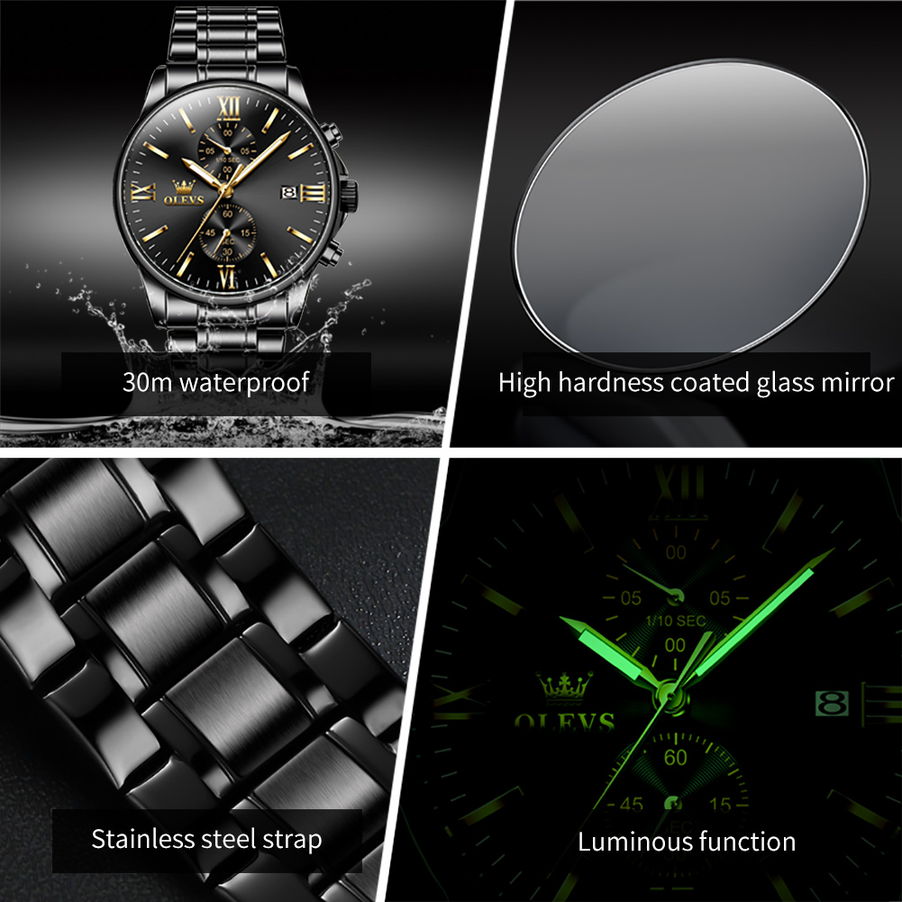 OLEVS 2886 Classic Black Quart - Luxury Watch Maker recension och pris