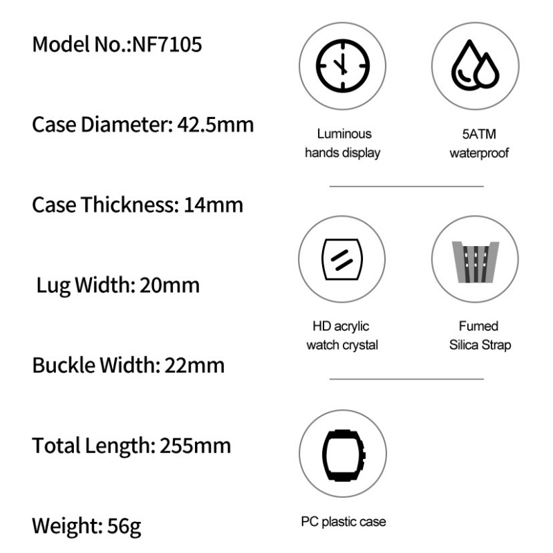 NAVIFORCE Man's Watch 5ATM Wat - Luxury Watch Gift Box recension och pris