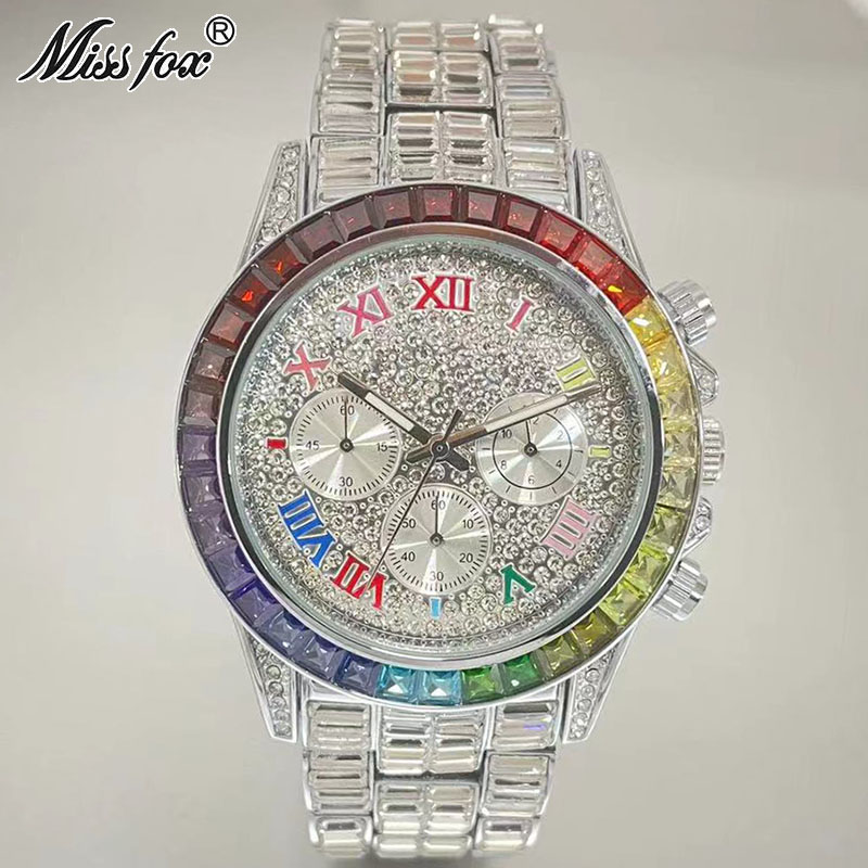 MISSFOX Luxury Iced Watch For  - Luxury Watch Maker recension och pris