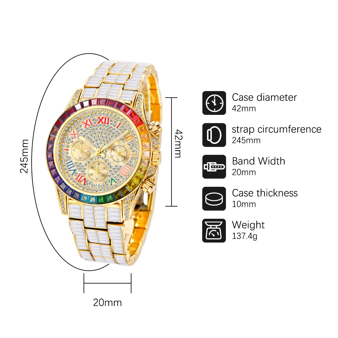 MISSFOX Luxury Iced Watch For  - Luxury Watch Maker recension och pris