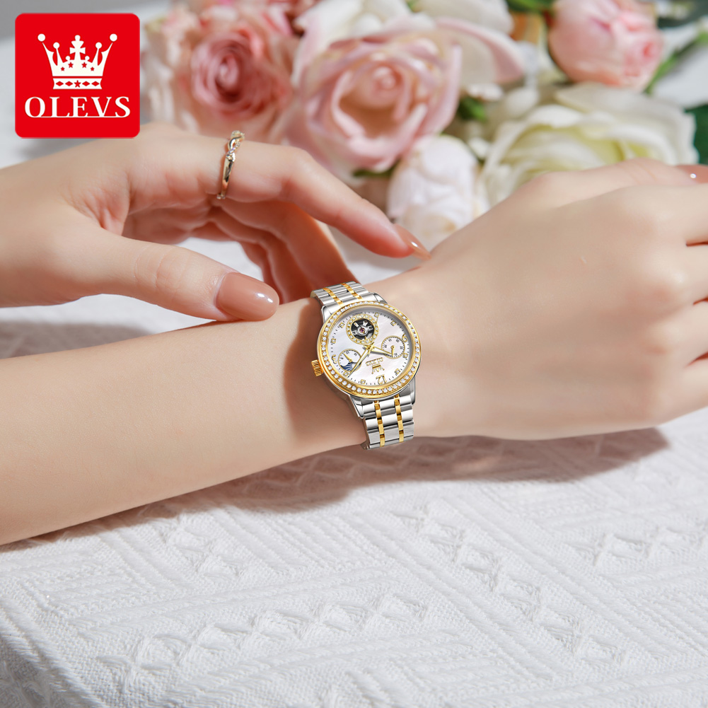 OLEVS Automatic Watch For Wome - Luxury Watch White recension och pris