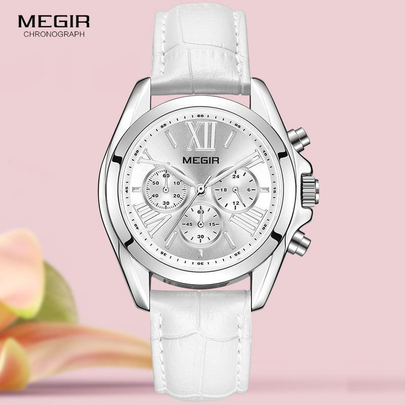 MEGIR2019 New Luxury Leather W - Luxury Watch White recension och pris
