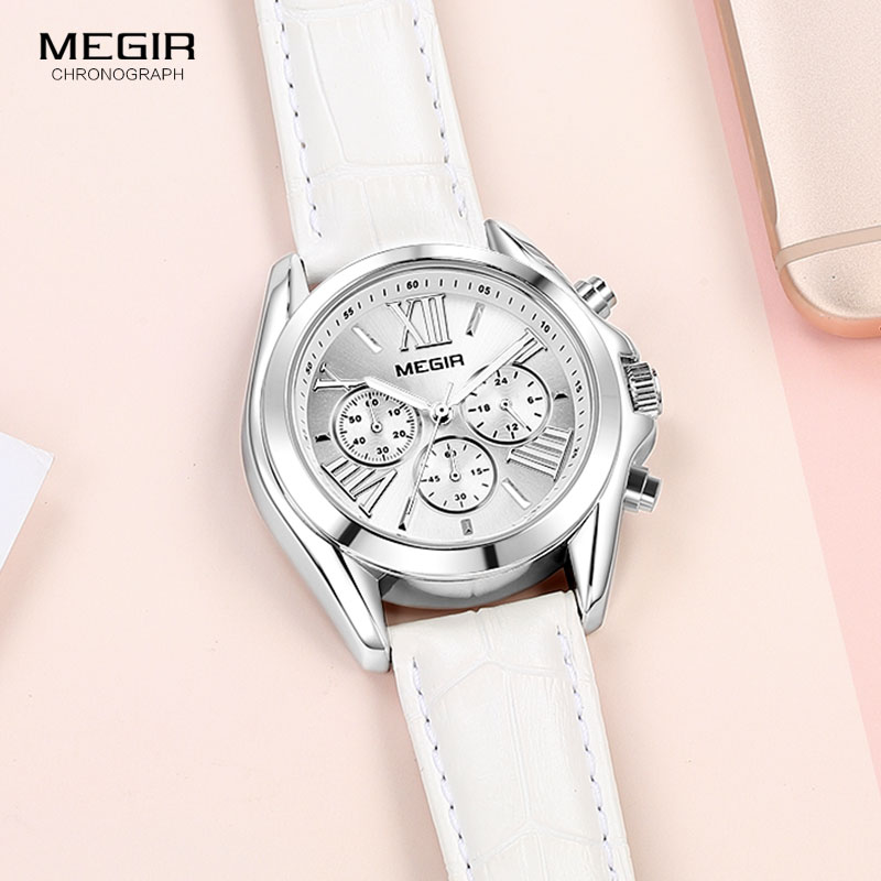 MEGIR2019 New Luxury Leather W - Luxury Watch White recension och pris