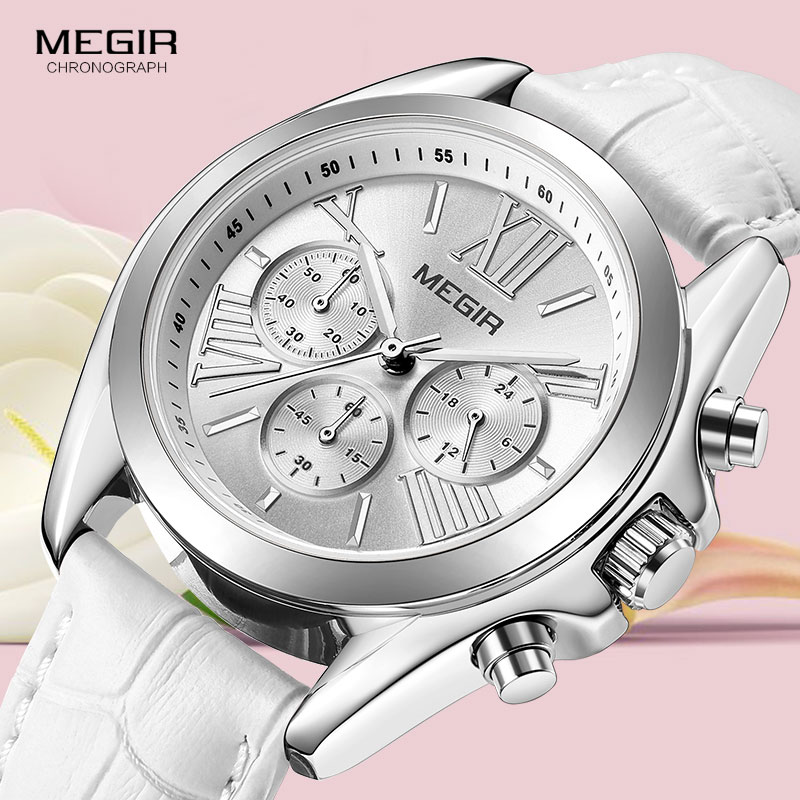 MEGIR2019 New Luxury Leather W - Luxury Watch White recension och pris