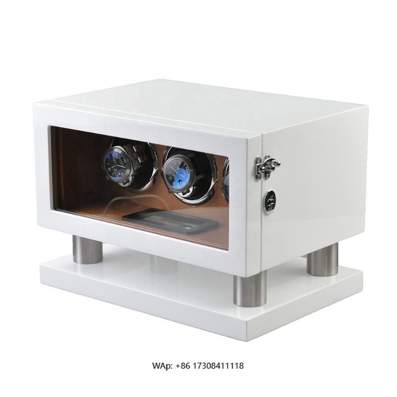 White Brown Leather Controller - Luxury Watch White recension och pris