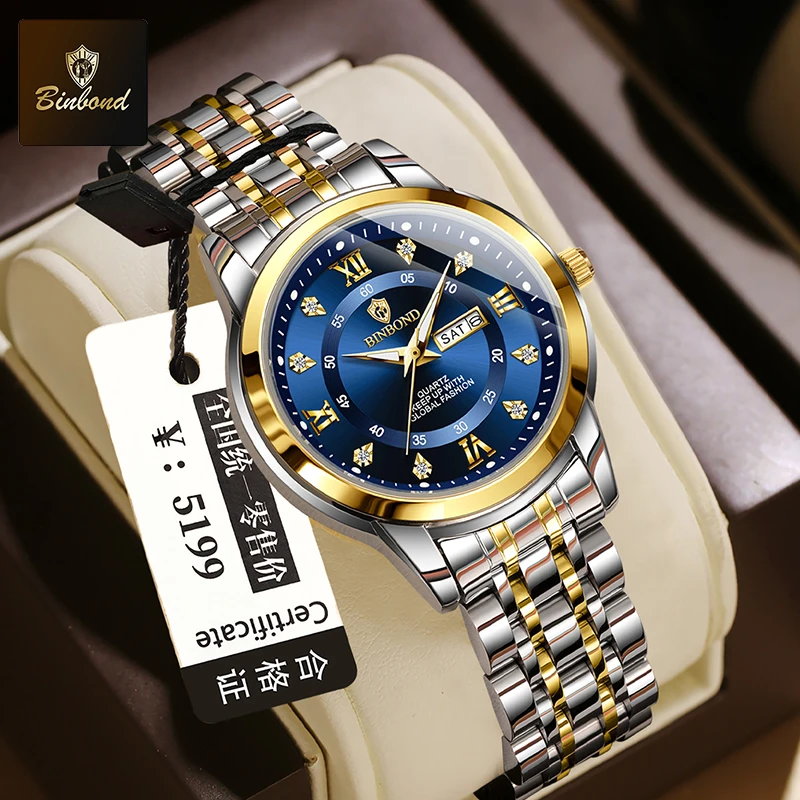 BINBOND B7169 Top Brand Luxury - Luxury Watch Green recension och pris