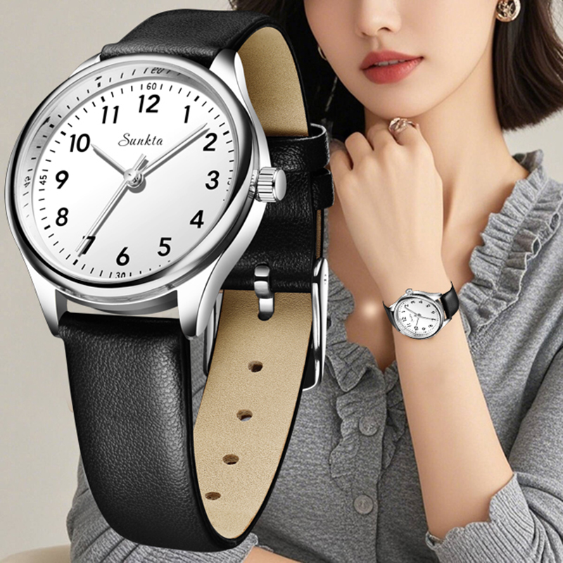 LIGE Simple Women Fashion Blac - Luxury Watch White recension och pris