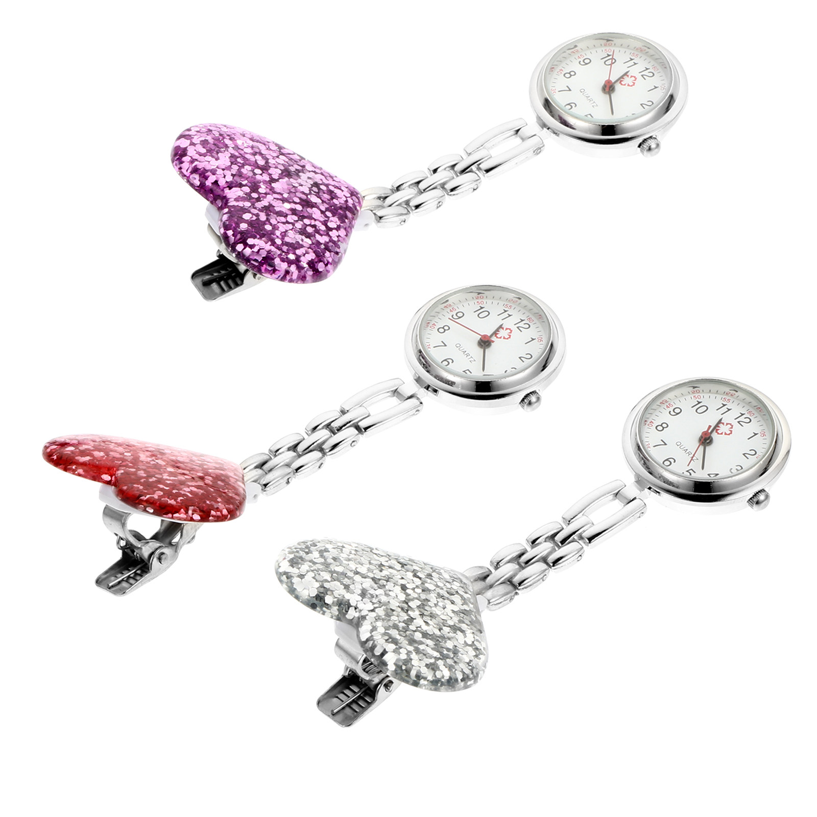 3pcs Love Heart Nurse Hanging  - Luxury Watch White recension och pris