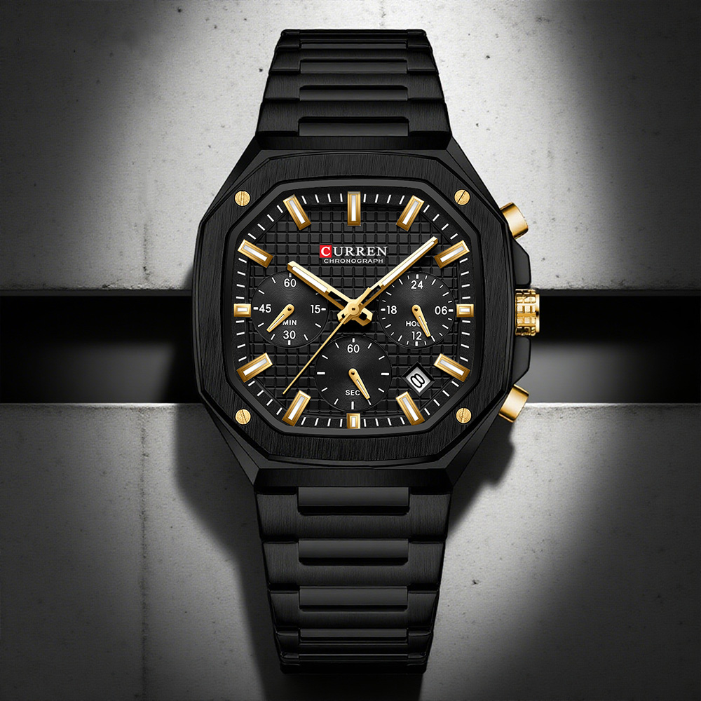 CURREN Luxury Square Chrono Wa - Luxury Watch Men recension och pris