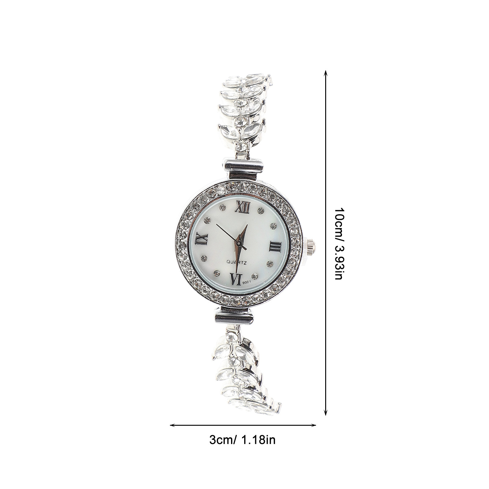 Rhinestone Quartz Watch Women  - Luxury Watch White recension och pris